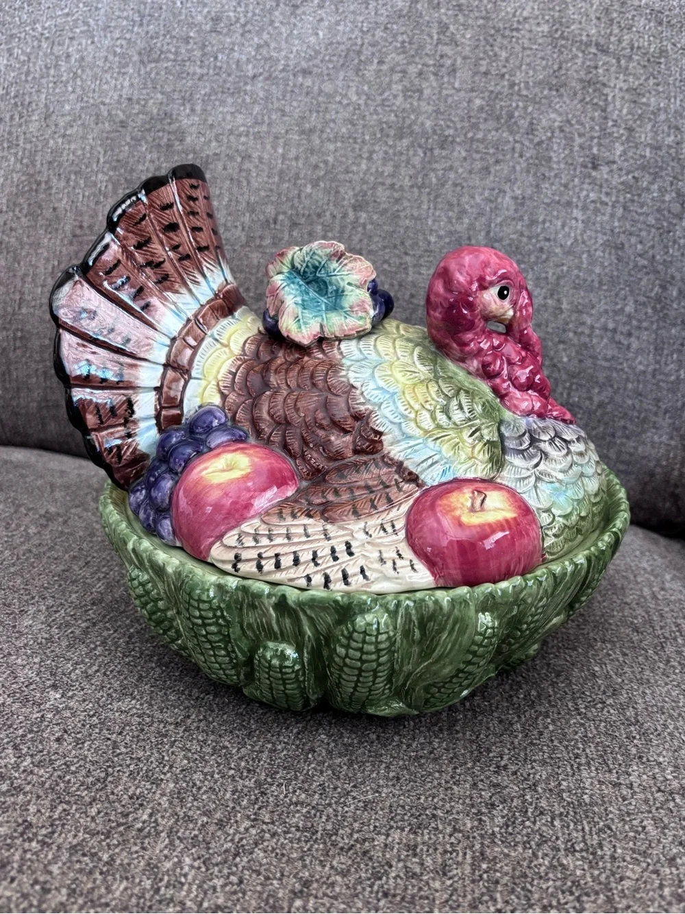 Vintage 1993 Fitz and Floyd Thanks Banquet Turkey serving bowl
